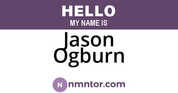 Jason Ogburn