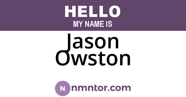 Jason Owston