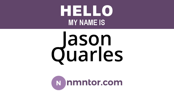 Jason Quarles