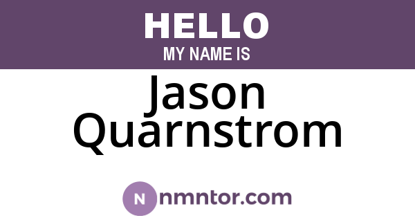 Jason Quarnstrom