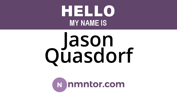 Jason Quasdorf