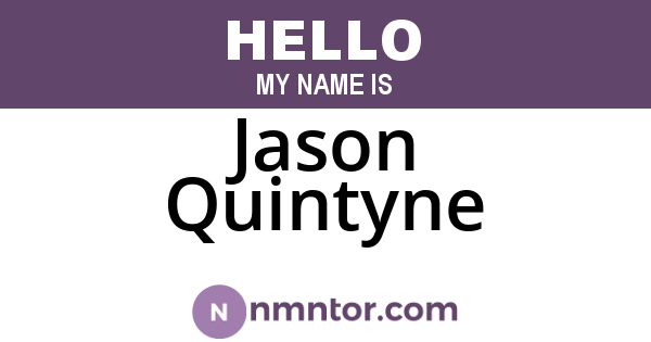 Jason Quintyne
