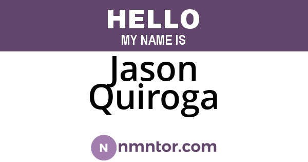 Jason Quiroga