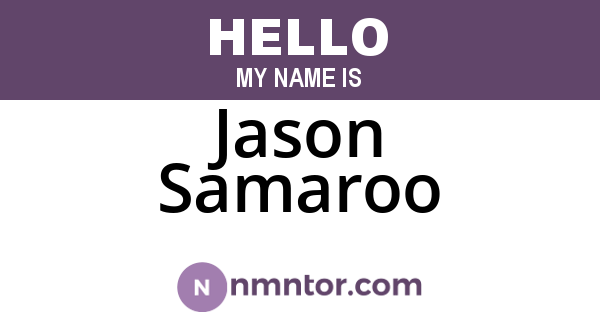 Jason Samaroo