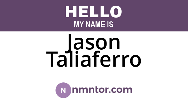 Jason Taliaferro