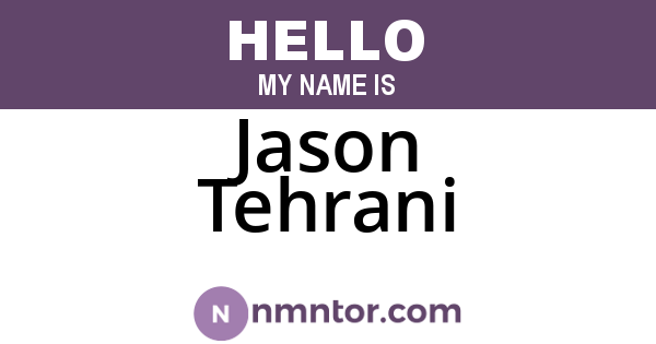 Jason Tehrani