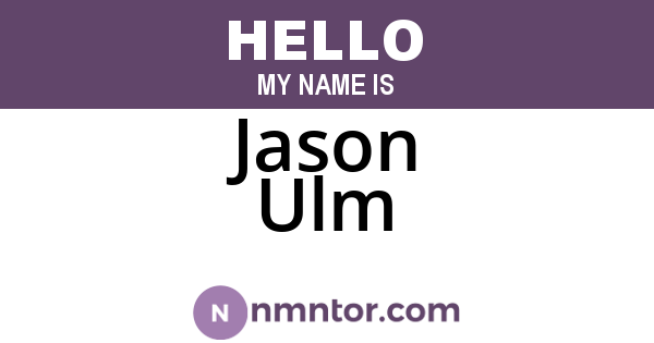 Jason Ulm