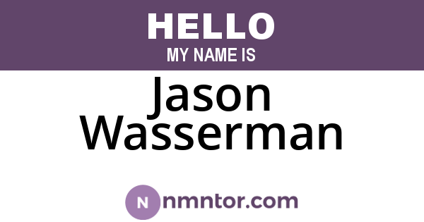 Jason Wasserman