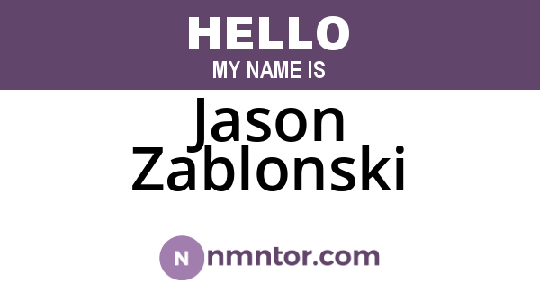 Jason Zablonski