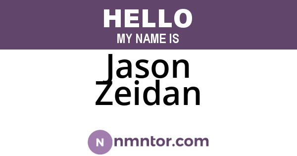 Jason Zeidan
