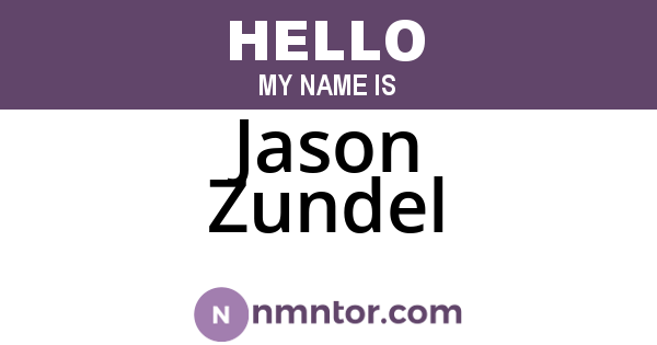 Jason Zundel