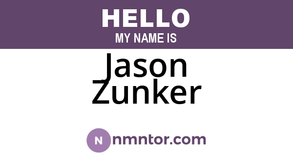 Jason Zunker