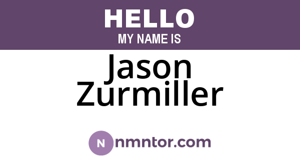 Jason Zurmiller