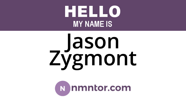 Jason Zygmont