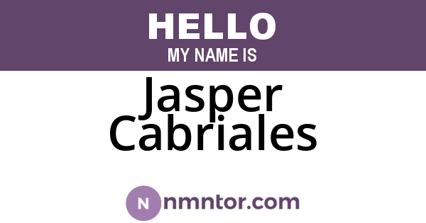 Jasper Cabriales