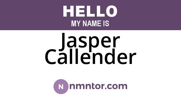 Jasper Callender