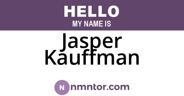 Jasper Kauffman