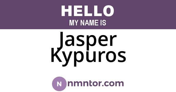 Jasper Kypuros