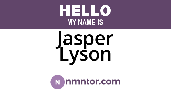 Jasper Lyson