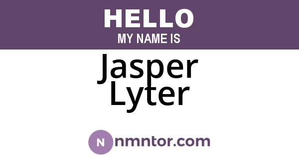Jasper Lyter