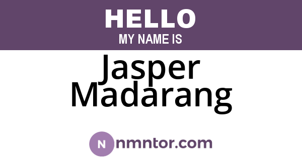 Jasper Madarang