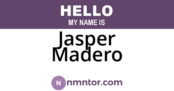 Jasper Madero