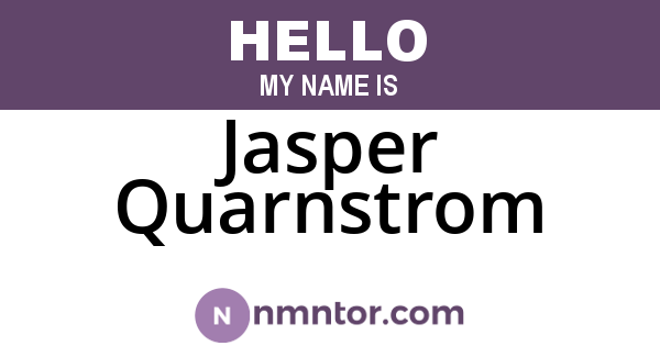 Jasper Quarnstrom