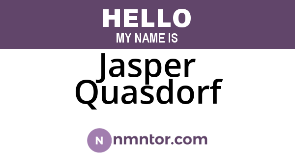 Jasper Quasdorf