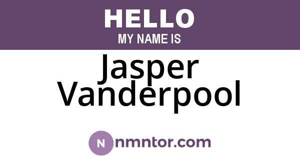 Jasper Vanderpool
