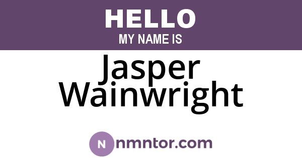 Jasper Wainwright