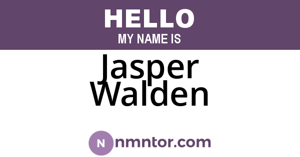Jasper Walden