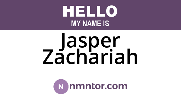 Jasper Zachariah
