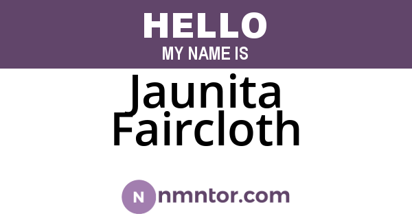 Jaunita Faircloth