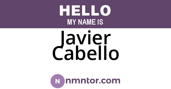 Javier Cabello