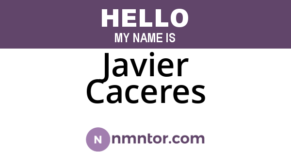 Javier Caceres