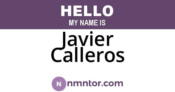 Javier Calleros