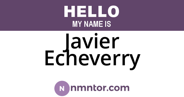 Javier Echeverry