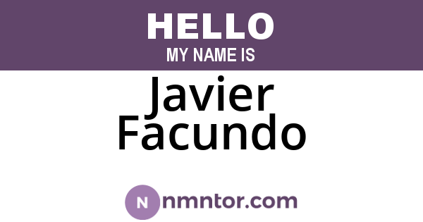 Javier Facundo