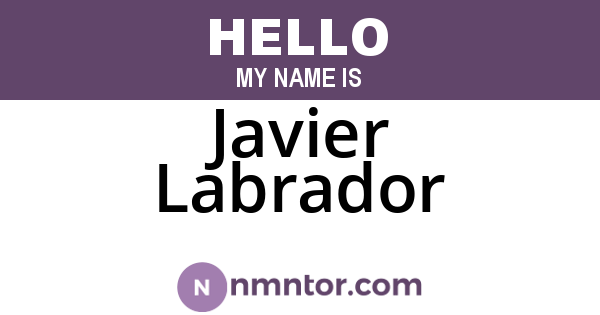 Javier Labrador