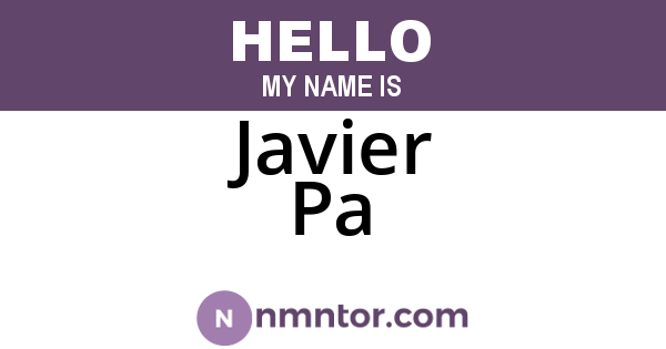 Javier Pa