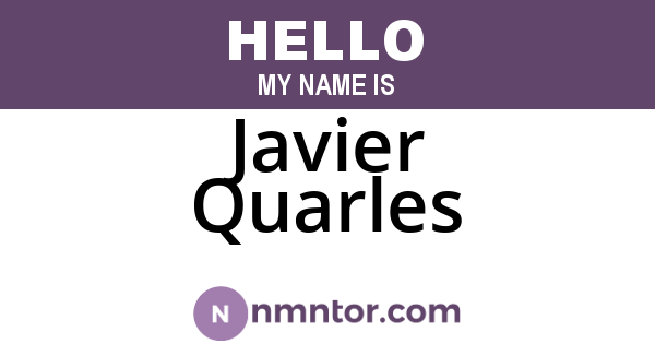 Javier Quarles