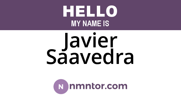 Javier Saavedra