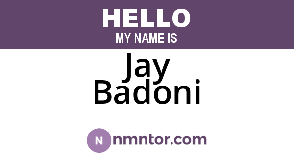 Jay Badoni