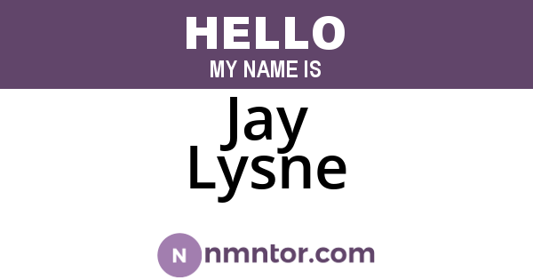 Jay Lysne