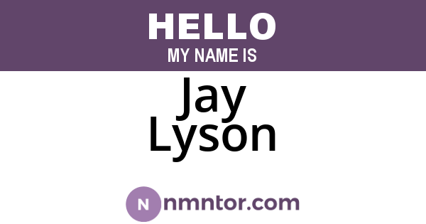 Jay Lyson