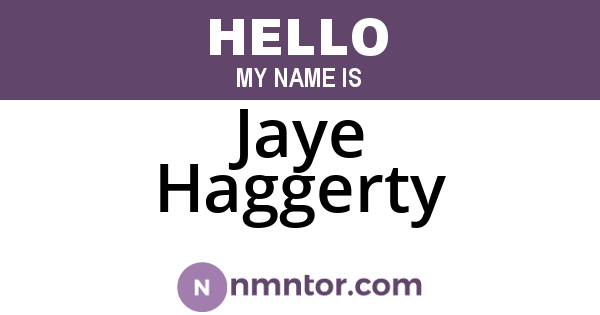 Jaye Haggerty