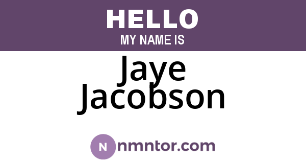 Jaye Jacobson