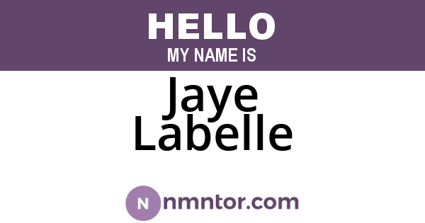 Jaye Labelle