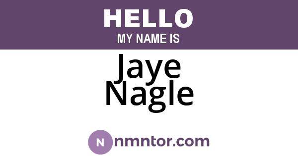 Jaye Nagle
