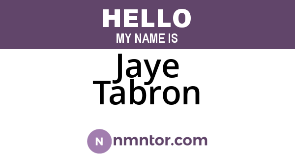 Jaye Tabron